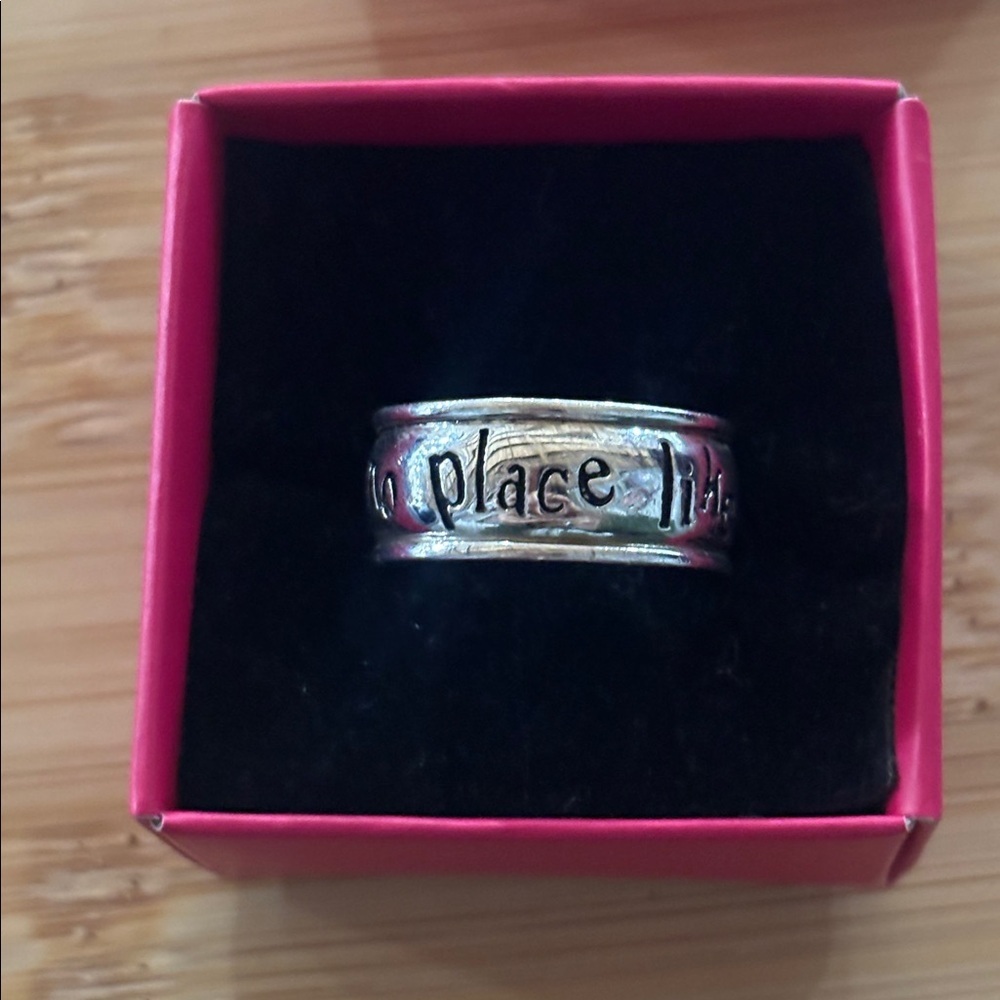 Sterling Silver 925 The Wizard of Oz “There’s No Place Like Home” Band Ring - Picture 11 of 14